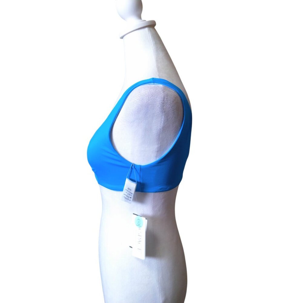 L*Space Women's Medium One Wave Aura & Electric Blue Reversible Bikini Top NEW - Picture 2 of 7